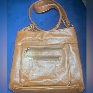 Nice New Brown leather purse with leather strap